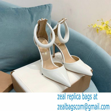 Gianvito Rossi Heel 10.5cm Bijoux Pumps Leather White 2023