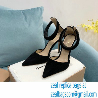 Gianvito Rossi Heel 10.5cm Bijoux Pumps Suede Black 2023