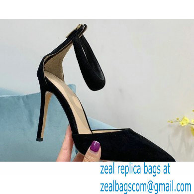 Gianvito Rossi Heel 10.5cm Bijoux Pumps Suede Black 2023