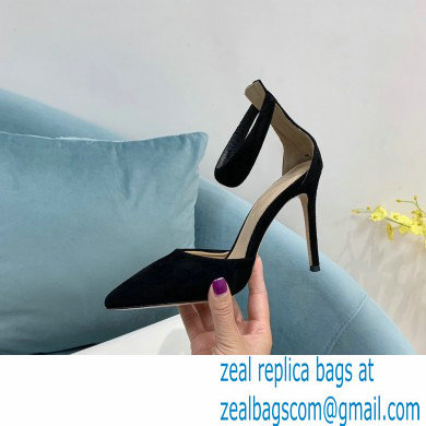 Gianvito Rossi Heel 10.5cm Bijoux Pumps Suede Black 2023