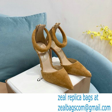 Gianvito Rossi Heel 10.5cm Bijoux Pumps Suede Brown 2023