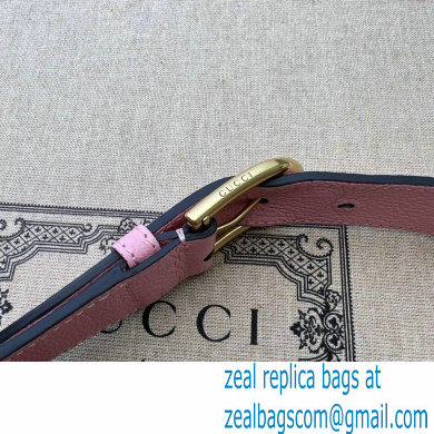 Gucci Aphrodite shoulder bag with Double G 739076 leather Pink