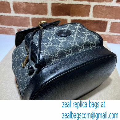 Gucci Backpack bag with Interlocking G 674147 Denim Black 2023