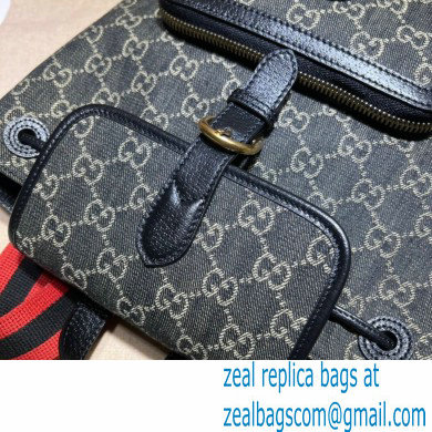 Gucci Backpack bag with Interlocking G 674147 Denim Black 2023