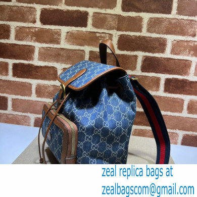 Gucci Backpack bag with Interlocking G 674147 Denim Blue 2023