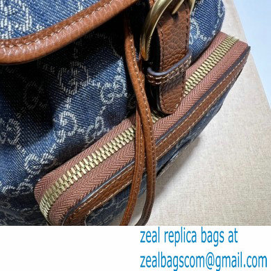 Gucci Backpack bag with Interlocking G 674147 Denim Blue 2023