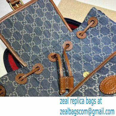 Gucci Backpack bag with Interlocking G 674147 Denim Blue 2023