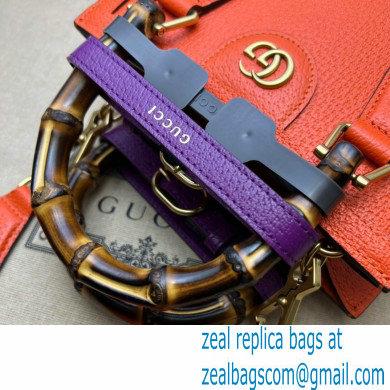 Gucci Diana mini tote bag 702732 orange 2021