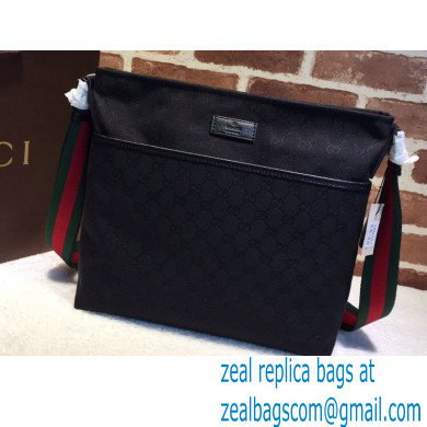 Gucci GG Canvas Messenger Medium Bag 189751 Black