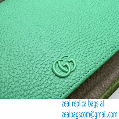 Gucci GG Marmont Chain Wallet 497985 Resin Hardware Green 2023