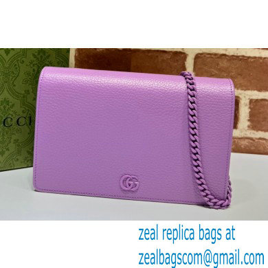 Gucci GG Marmont Chain Wallet 497985 Resin Hardware Purple 2023 - Click Image to Close