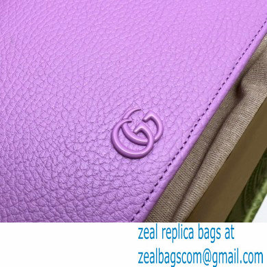 Gucci GG Marmont Chain Wallet 497985 Resin Hardware Purple 2023
