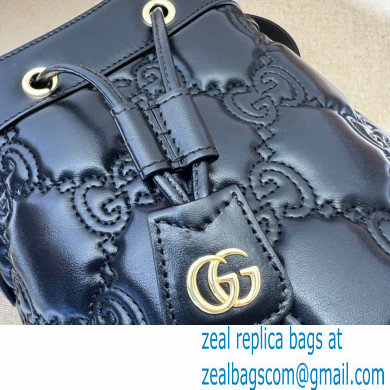 Gucci GG Matelasse bucket bag 728231 Black - Click Image to Close