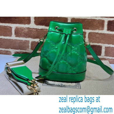 Gucci GG Matelasse bucket bag 728231 Green