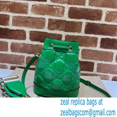 Gucci GG Matelasse bucket bag 728231 Green