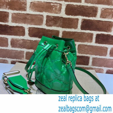 Gucci GG Matelasse bucket bag 728231 Green