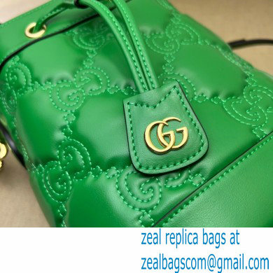 Gucci GG Matelasse bucket bag 728231 Green