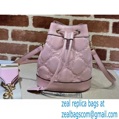 Gucci GG Matelasse bucket bag 728231 Pink