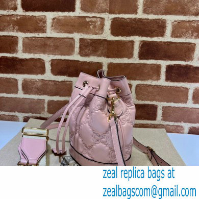 Gucci GG Matelasse bucket bag 728231 Pink