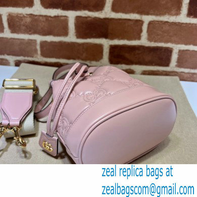 Gucci GG Matelasse bucket bag 728231 Pink