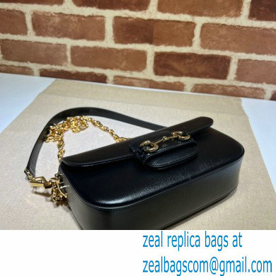 Gucci Horsebit 1955 shoulder bag 735178 Leather Black