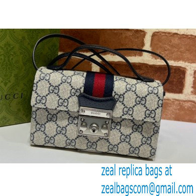 Gucci Padlock Mini Shoulder Bag 652683 GG Blue - Click Image to Close