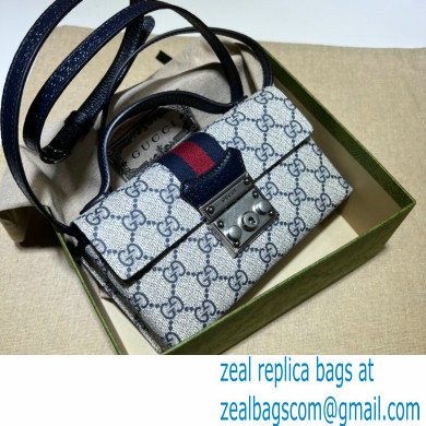 Gucci Padlock Mini Shoulder Bag 652683 GG Blue