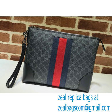 Gucci Web GG Pouch Bag 523603 GG Black