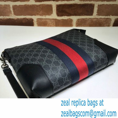 Gucci Web GG Pouch Bag 523603 GG Black - Click Image to Close