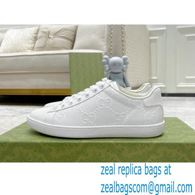 Gucci ace gg embossed sneaker WHITE 2023