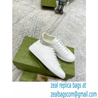 Gucci ace gg embossed sneaker WHITE 2023