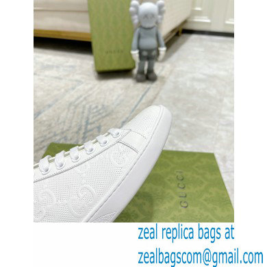 Gucci ace gg embossed sneaker WHITE 2023