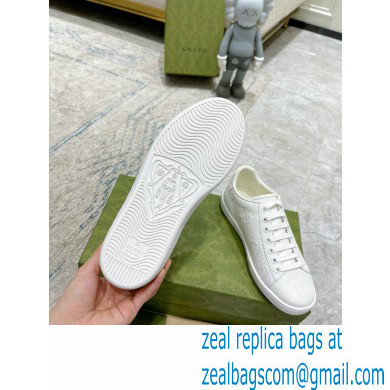 Gucci ace gg embossed sneaker WHITE 2023