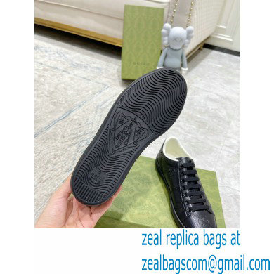 Gucci ace gg embossed sneaker black 2023