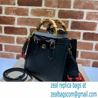 Gucci black leather Diana small tote bag 702721 2022