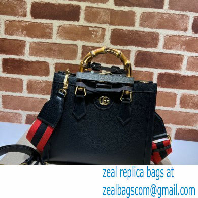 Gucci black leather Diana small tote bag 702721 2022