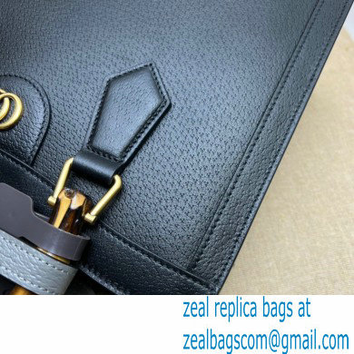 Gucci black leather Diana small tote bag 702721 2022