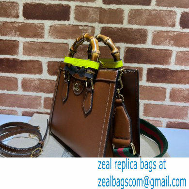 Gucci brown leather Diana small tote bag 702721 2022