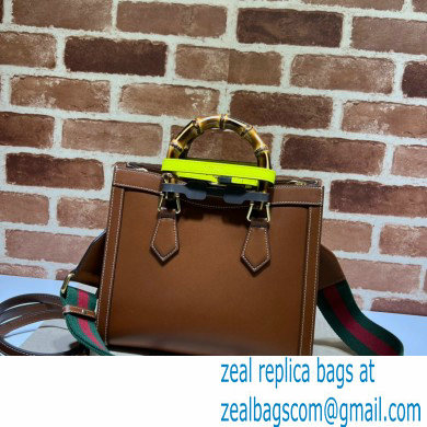 Gucci brown leather Diana small tote bag 702721 2022