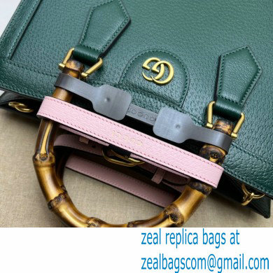 Gucci green leather Diana small tote bag 702721 2022