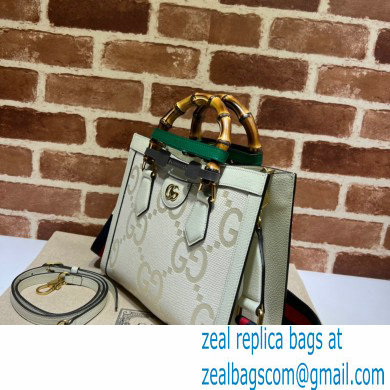 Gucci off white canvas Diana jumbo GG small tote bag 702721 2022