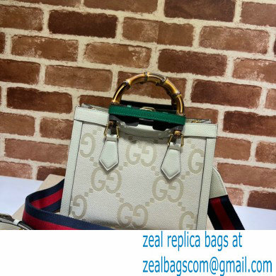 Gucci off white canvas Diana jumbo GG small tote bag 702721 2022