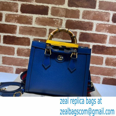 Gucci royal blue leather Diana small tote bag 702721 2022