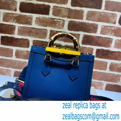 Gucci royal blue leather Diana small tote bag 702721 2022