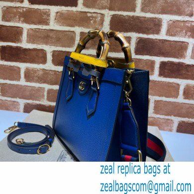 Gucci royal blue leather Diana small tote bag 702721 2022 - Click Image to Close