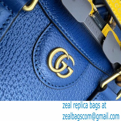 Gucci royal blue leather Diana small tote bag 702721 2022 - Click Image to Close