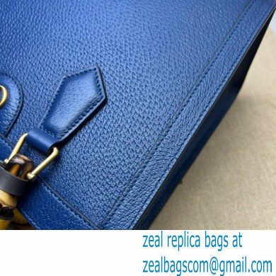 Gucci royal blue leather Diana small tote bag 702721 2022