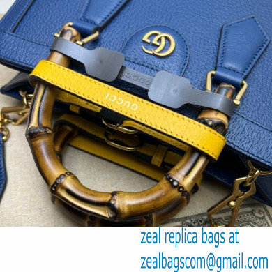 Gucci royal blue leather Diana small tote bag 702721 2022