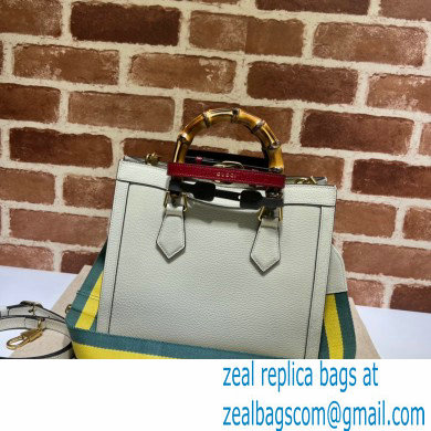 Gucci white leather Diana small tote bag 702721 2022 - Click Image to Close