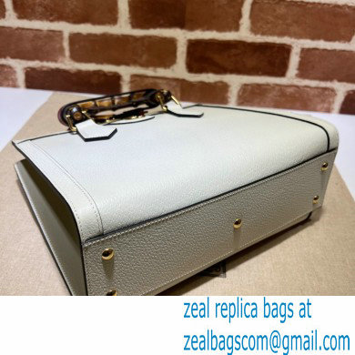 Gucci white leather Diana small tote bag 702721 2022